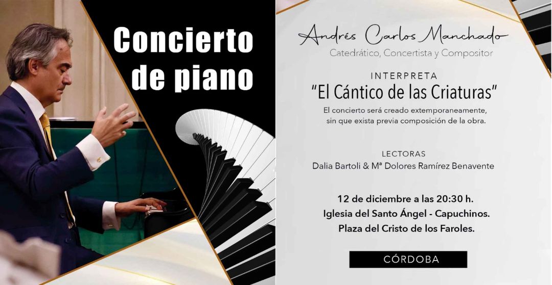 Imagen concierto de piano. Andrés Carlos Manchado.