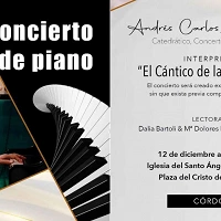Imagen concierto de piano. Andrés Carlos Manchado.