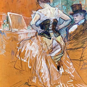 Mujer con Corsé. Henri de Toulouse Lautrec Por Didier Descouens 