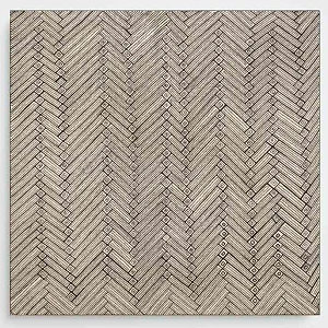arte Iskonawa Sin título, 2026. Tintes naturales sobre algodón, 142 x 139 cm