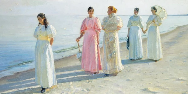 arte y playa Michael Ancher A Stroll on the Beach 1896 Photo Skagens Museum